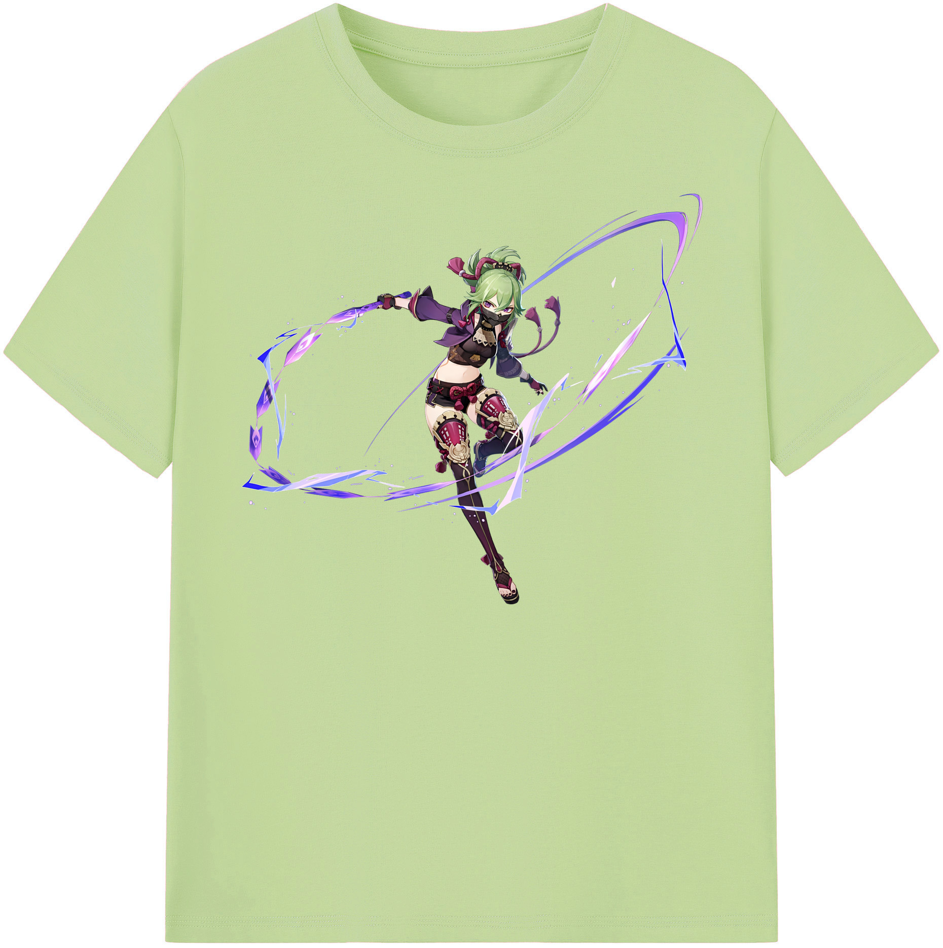 げんし神  久岐忍 くき しのぶ genshin Kuki Shinobu 綿100％半袖Tシャツ（フロントプリント）